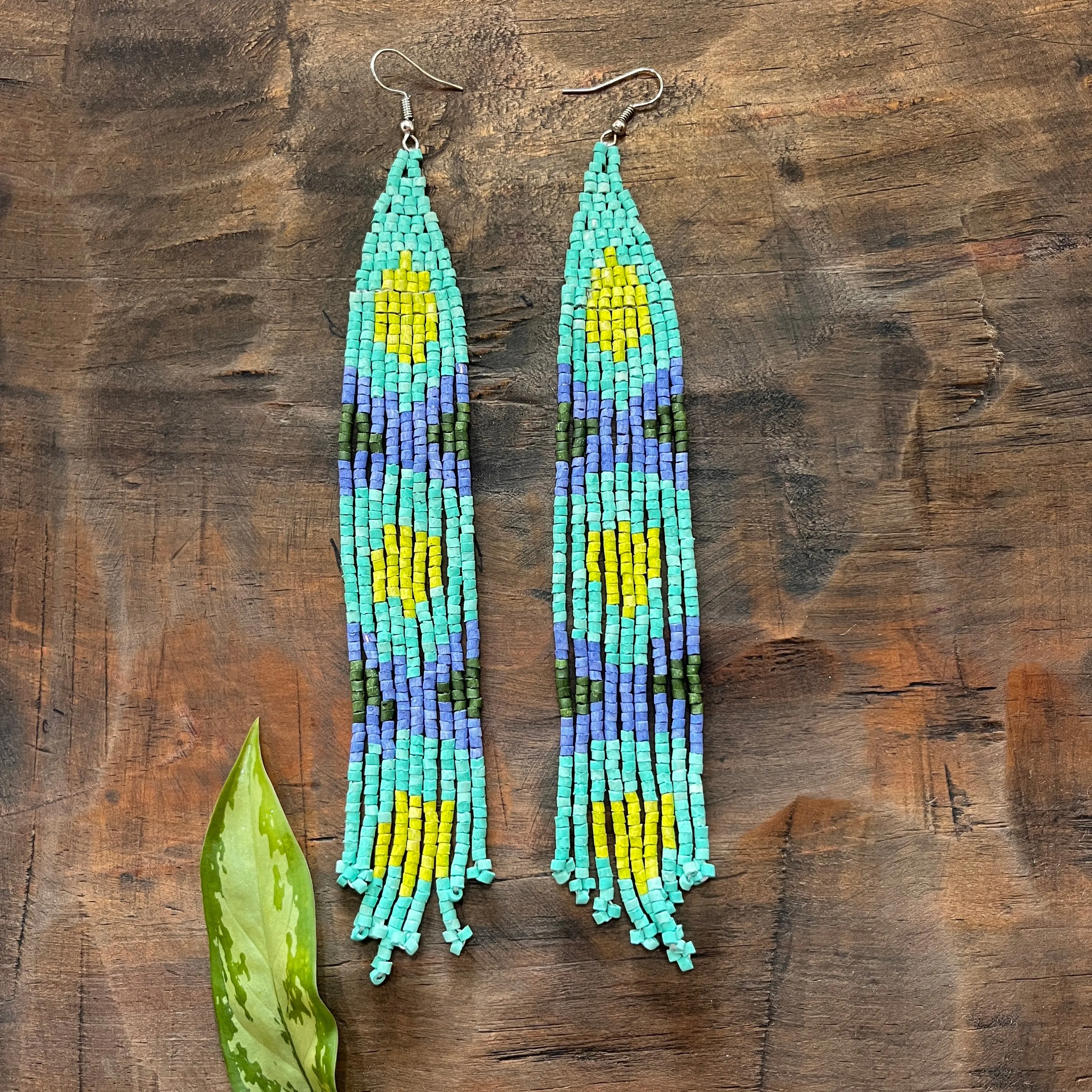 Long and Lightweight Fringe Earrings Boho Design