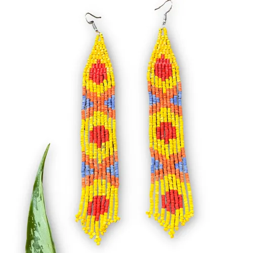 Long and Lightweight Fringe Earrings Boho Design
