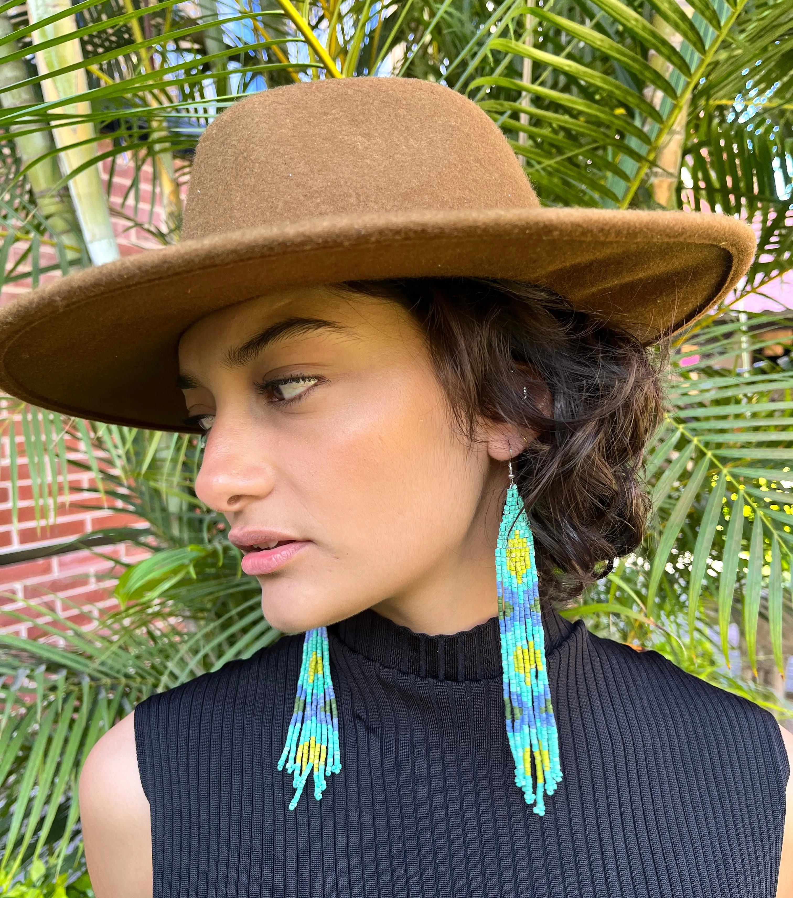 Long and Lightweight Fringe Earrings Boho Design