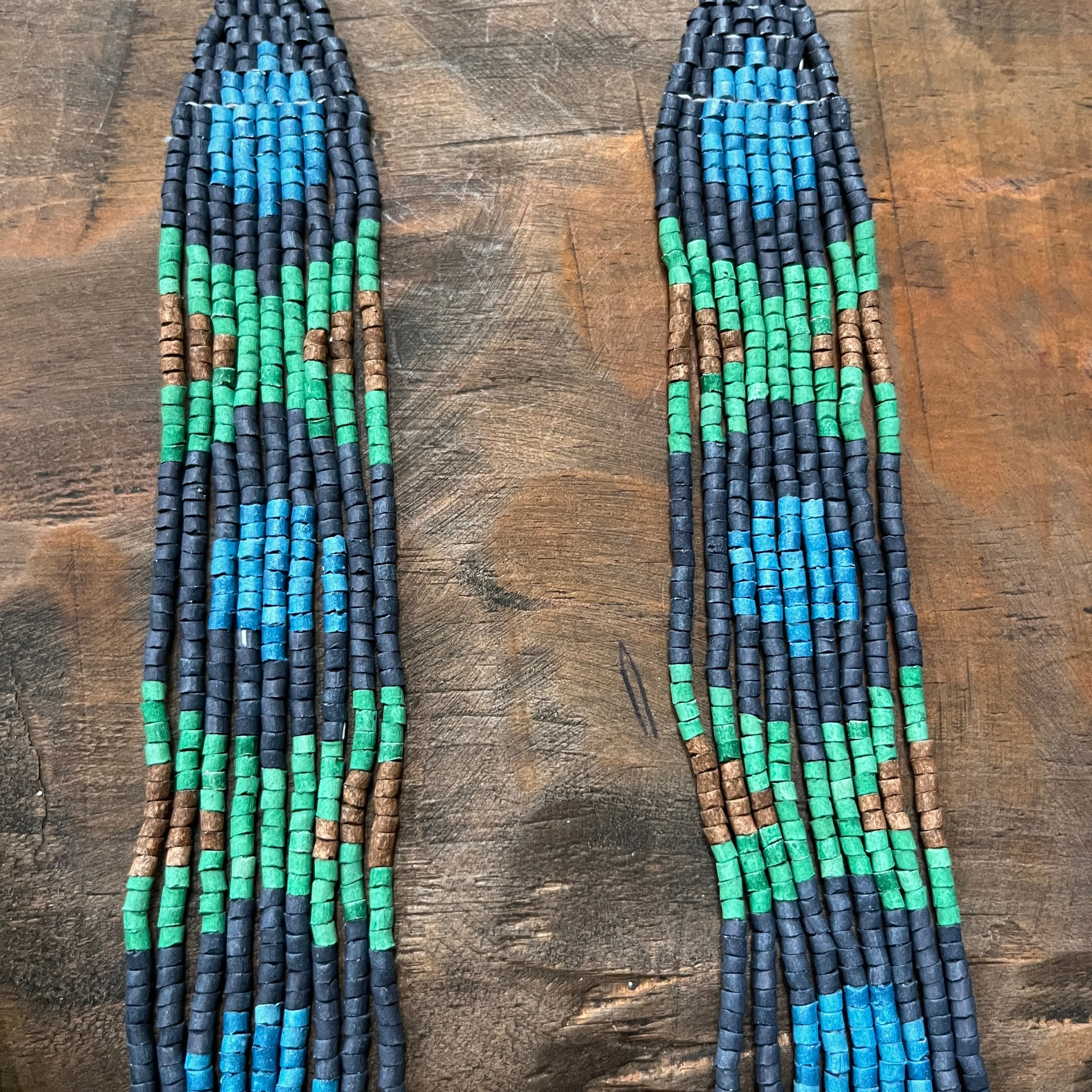 Long and Lightweight Fringe Earrings Boho Design