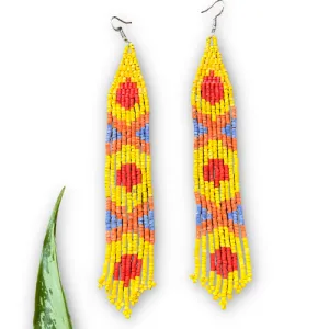 Long and Lightweight Fringe Earrings Boho Design