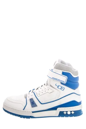 Louis Vuitton Men's Blue & White Sneaker Boot High Top SZ 7