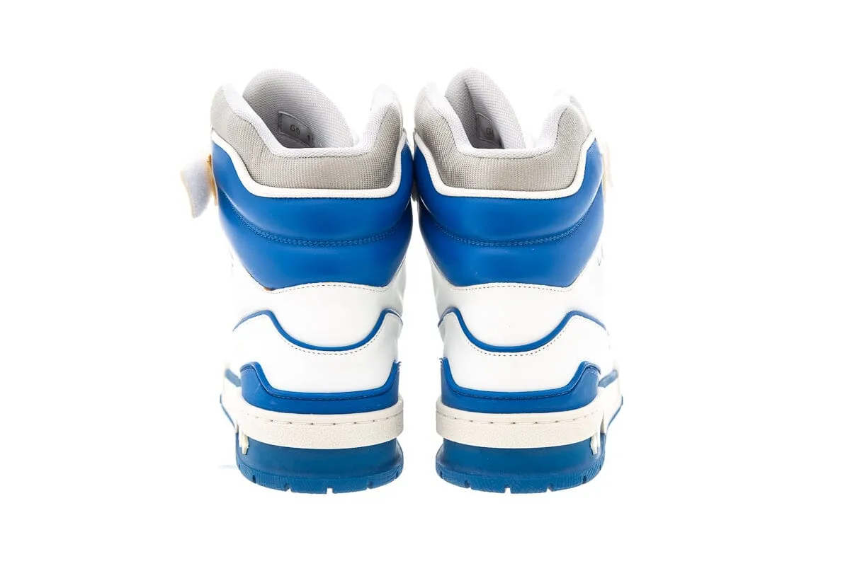 Louis Vuitton Men's Blue & White Sneaker Boot High Top SZ 7