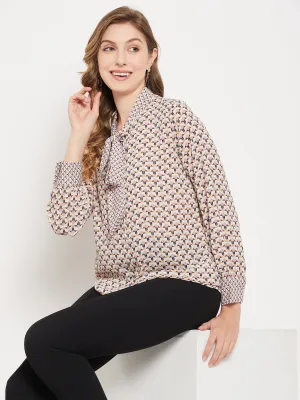 Madame High Neck Printed Top