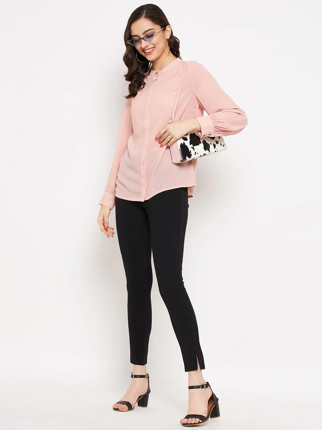 Madame High Neck Solid Top