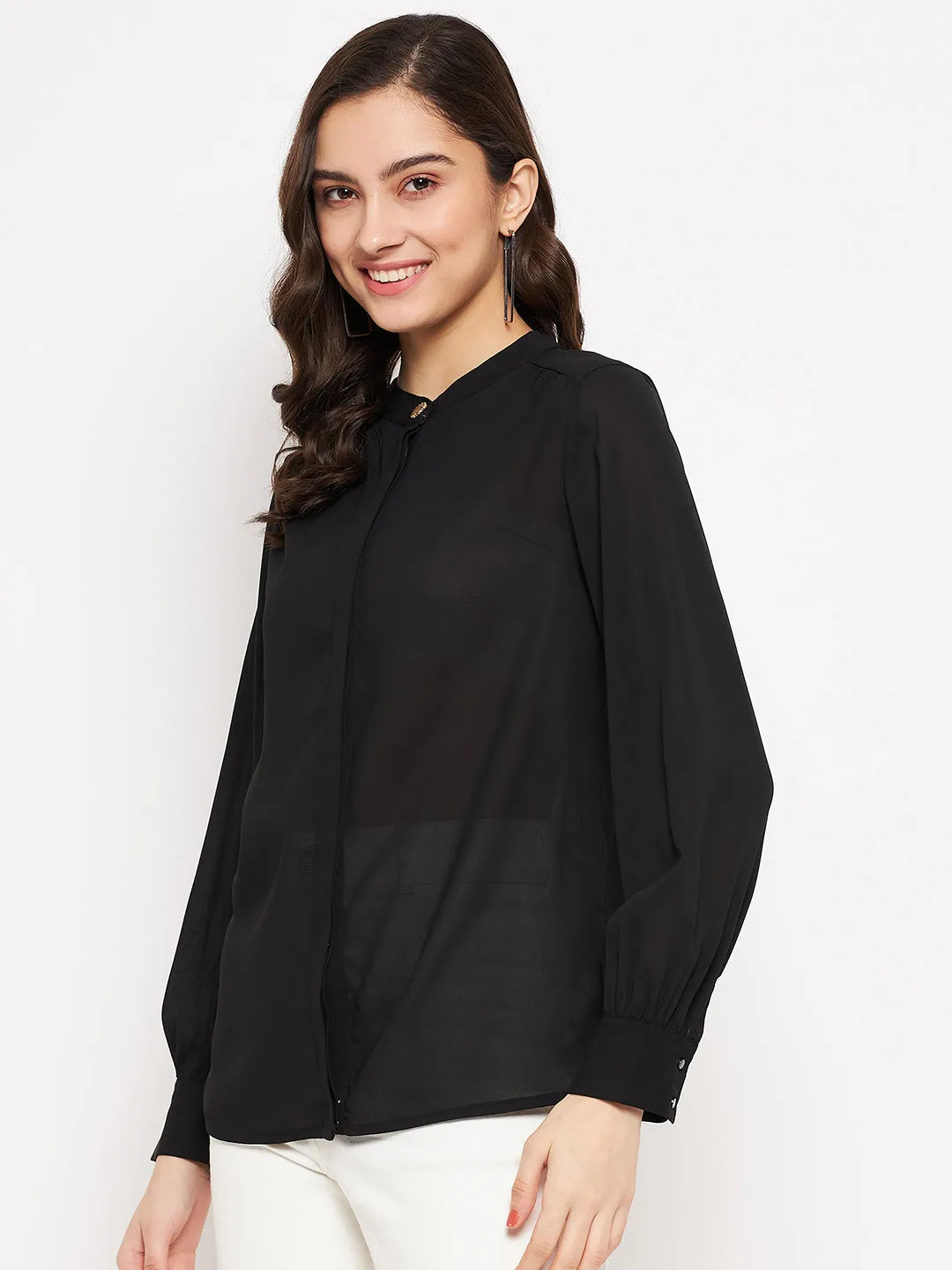 Madame High Neck Solid Top