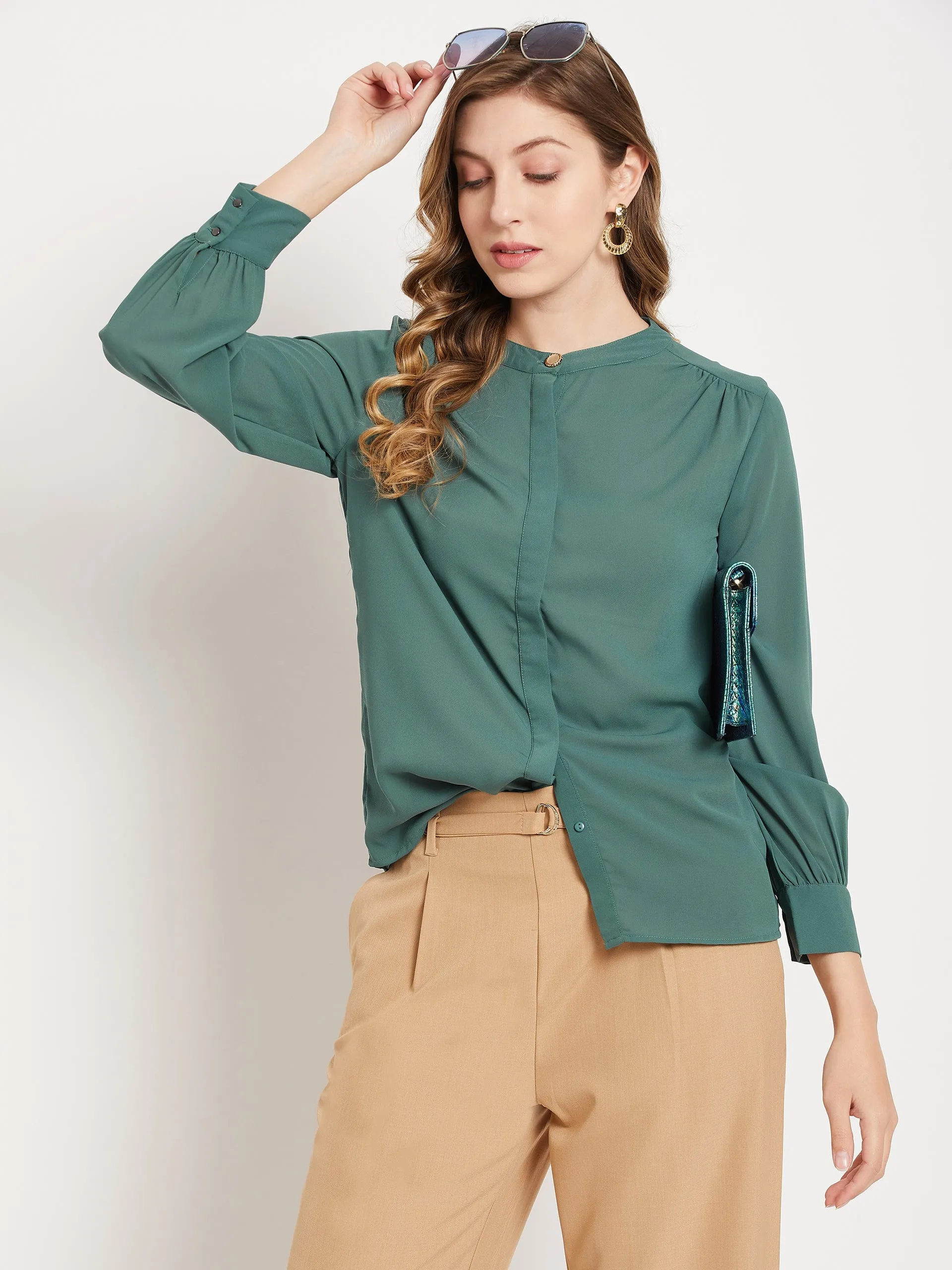 Madame High Neck Solid Top