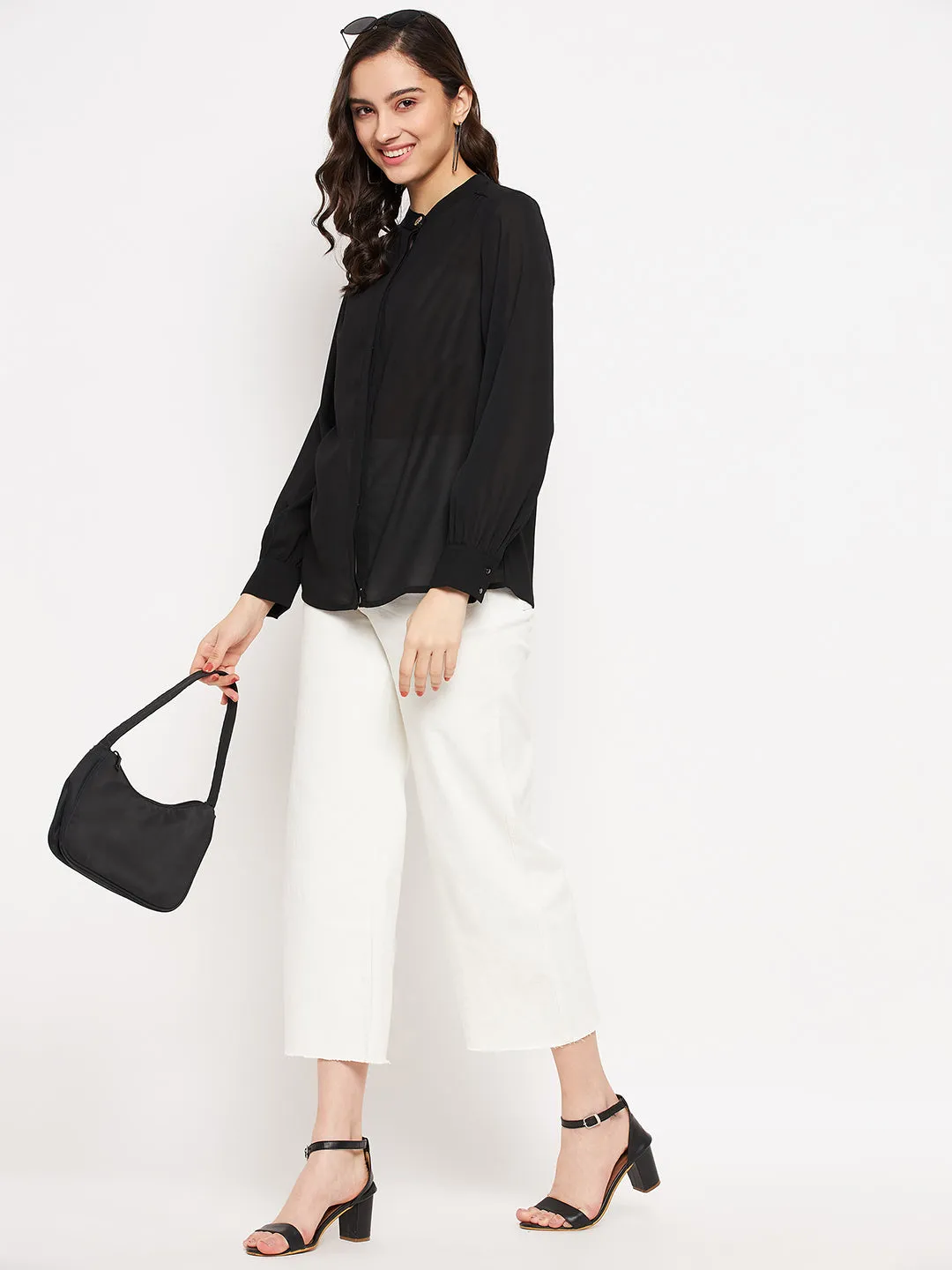 Madame High Neck Solid Top