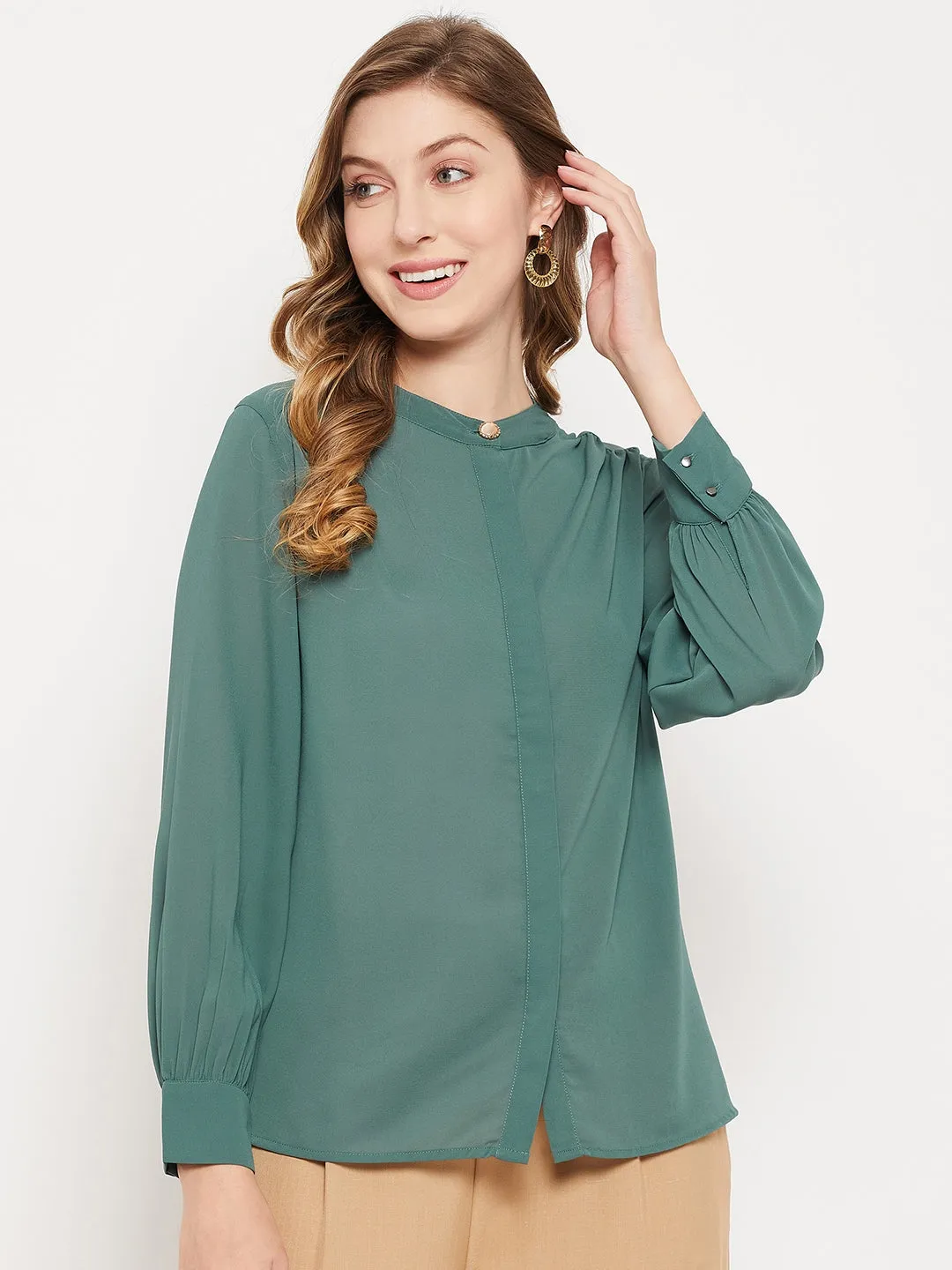 Madame High Neck Solid Top