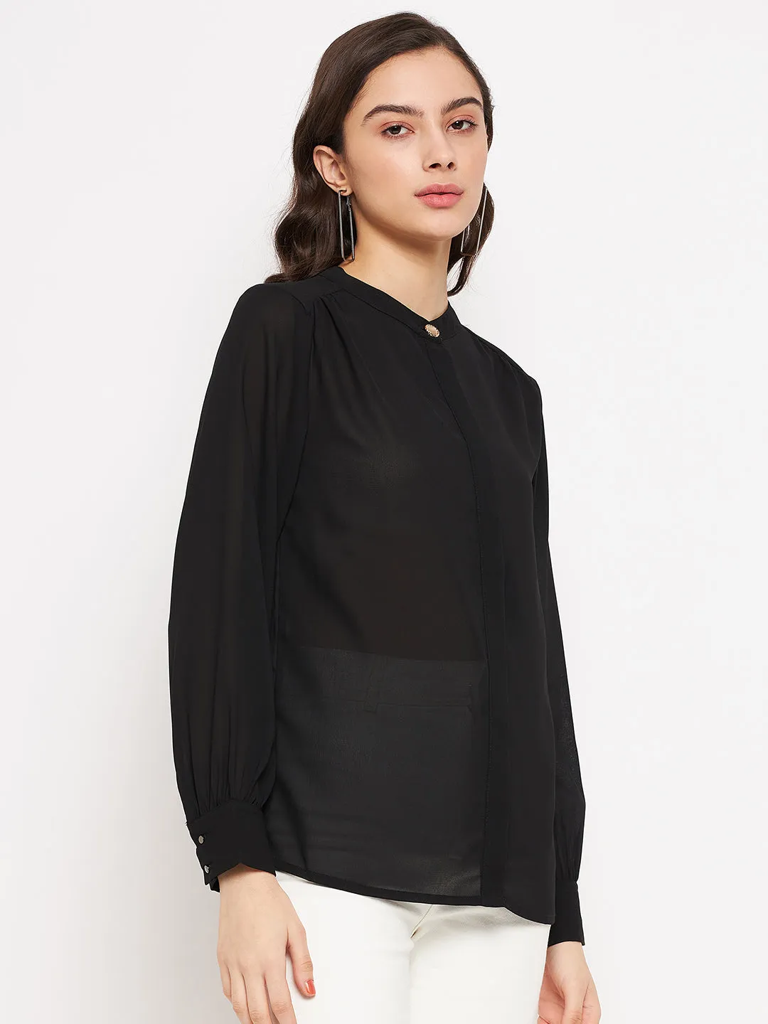Madame High Neck Solid Top