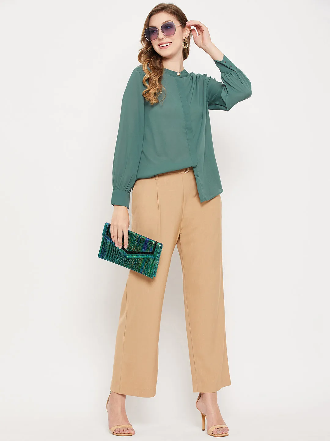 Madame High Neck Solid Top