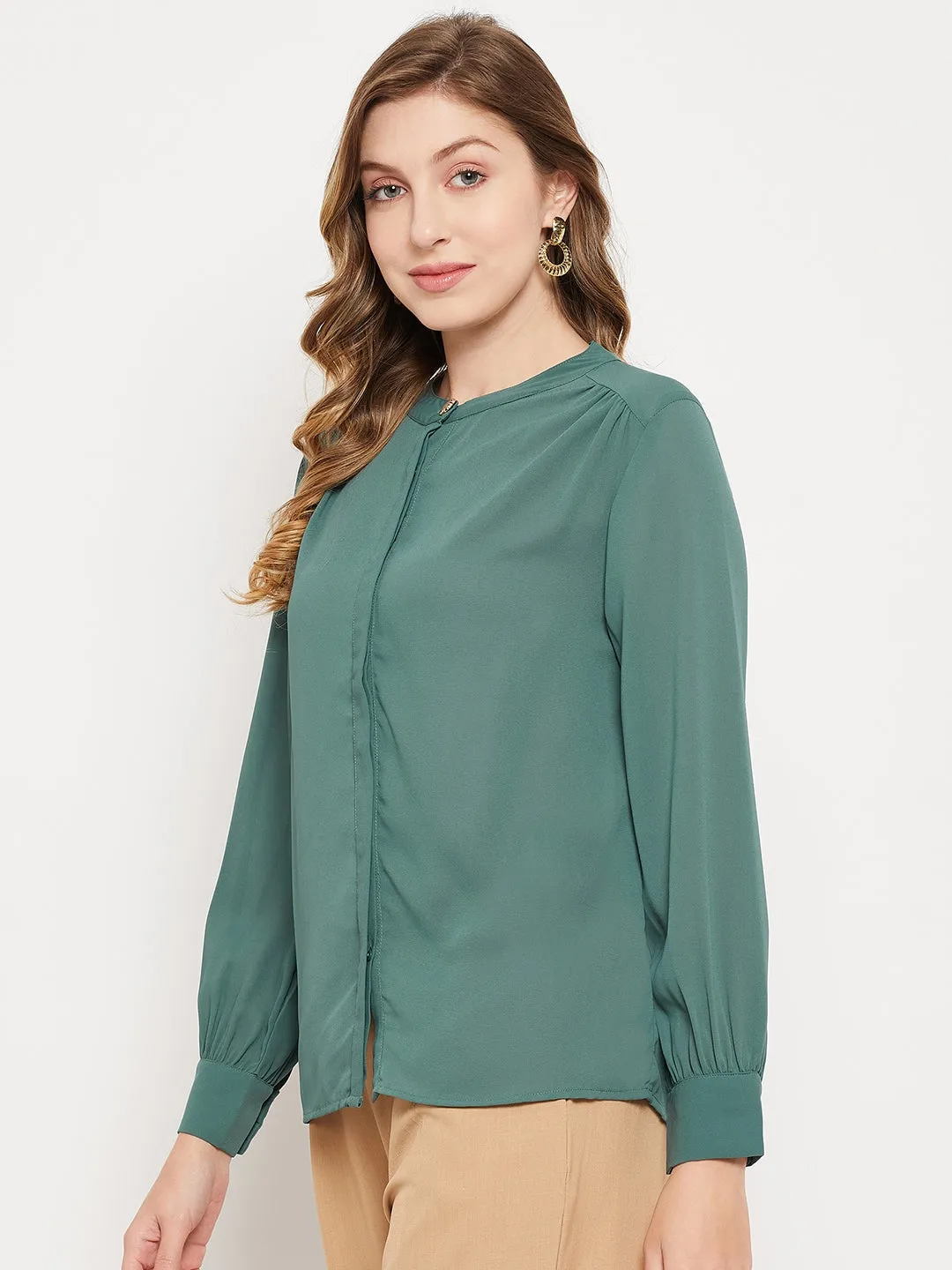 Madame High Neck Solid Top