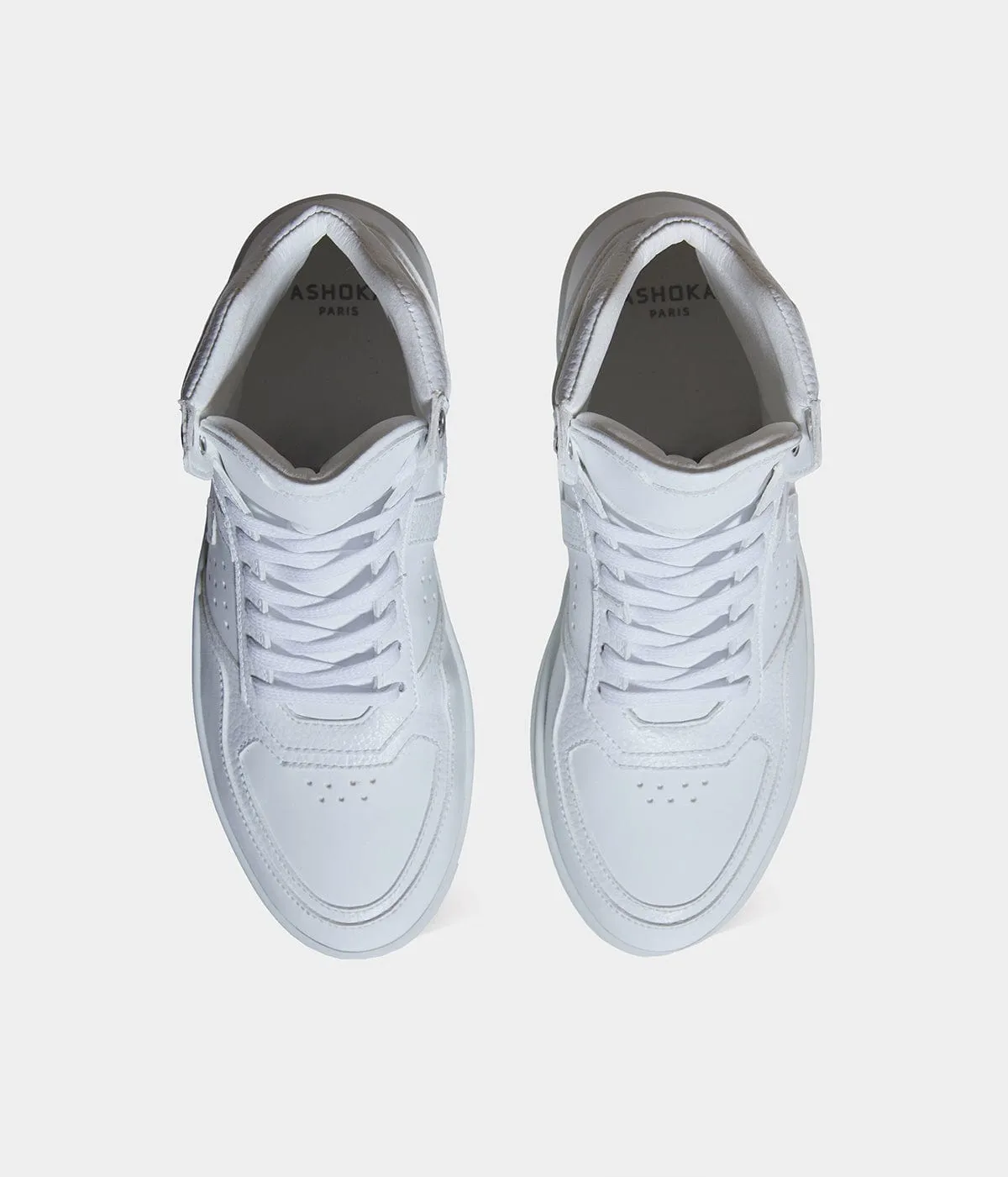 Mateo Unisex Biosourced & Recycled High-Top Sneakers | White