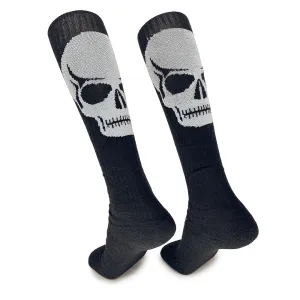 Meia 3/4 Preto com Caveira