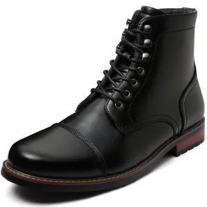 Men PU Leather Boots Oxford Cow Suede Winter Warm Shoes Lace-up Ankle Boots Shoes Outdoor Sport Snow Boots US Size 8-13