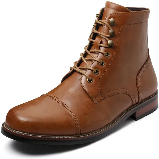 Men PU Leather Boots Oxford Cow Suede Winter Warm Shoes Lace-up Ankle Boots Shoes Outdoor Sport Snow Boots US Size 8-13