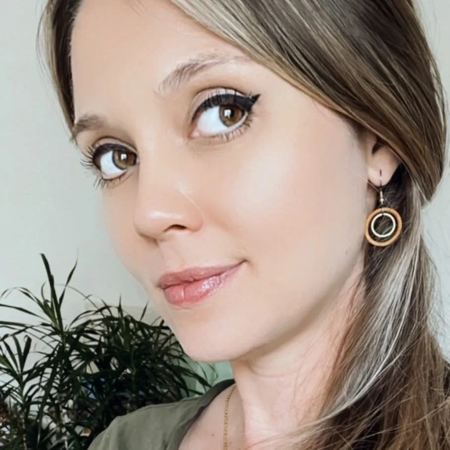 Natural Wood Earrings | HOOP BEAMS