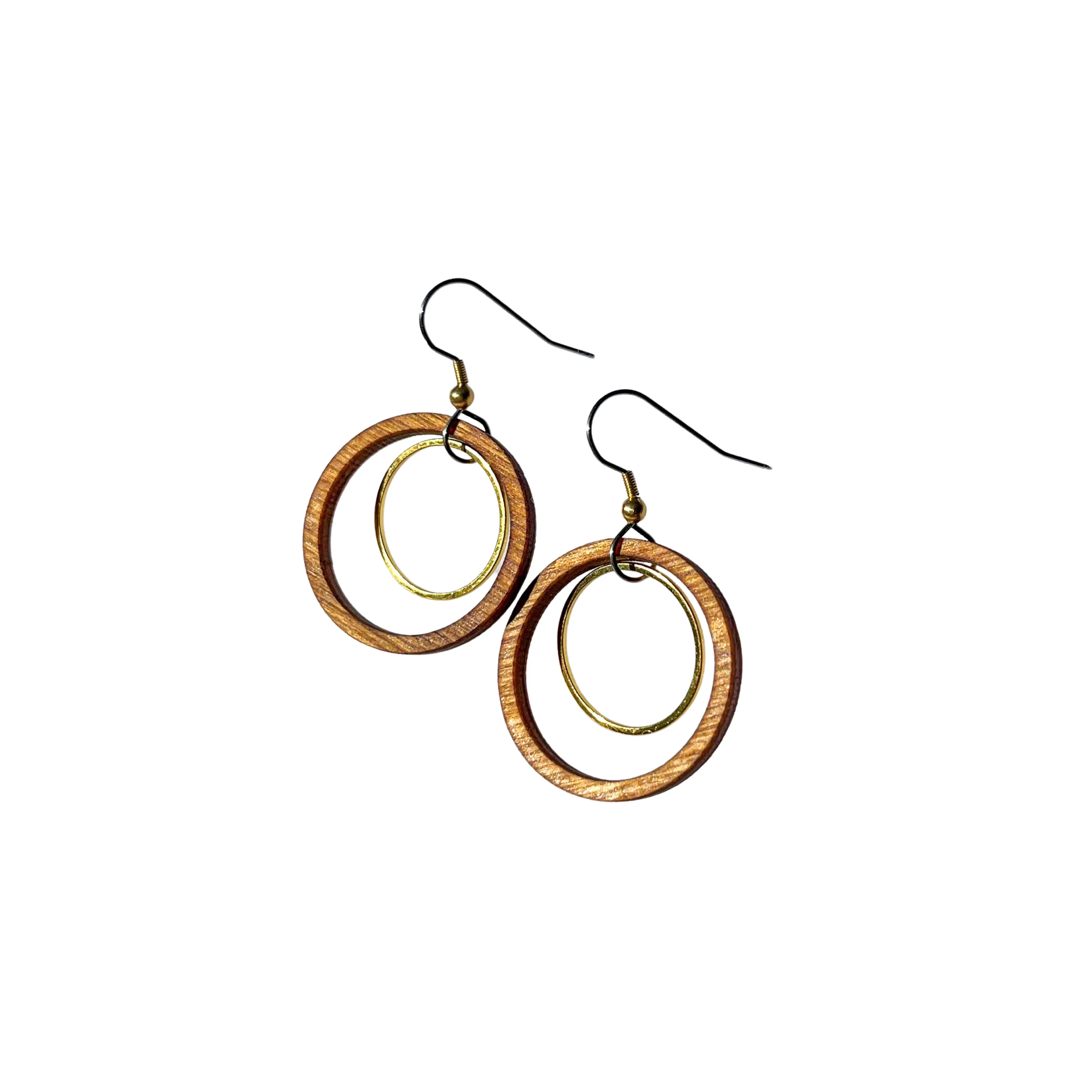 Natural Wood Earrings | HOOP BEAMS