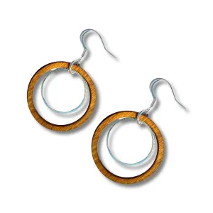 Natural Wood Earrings | HOOP BEAMS