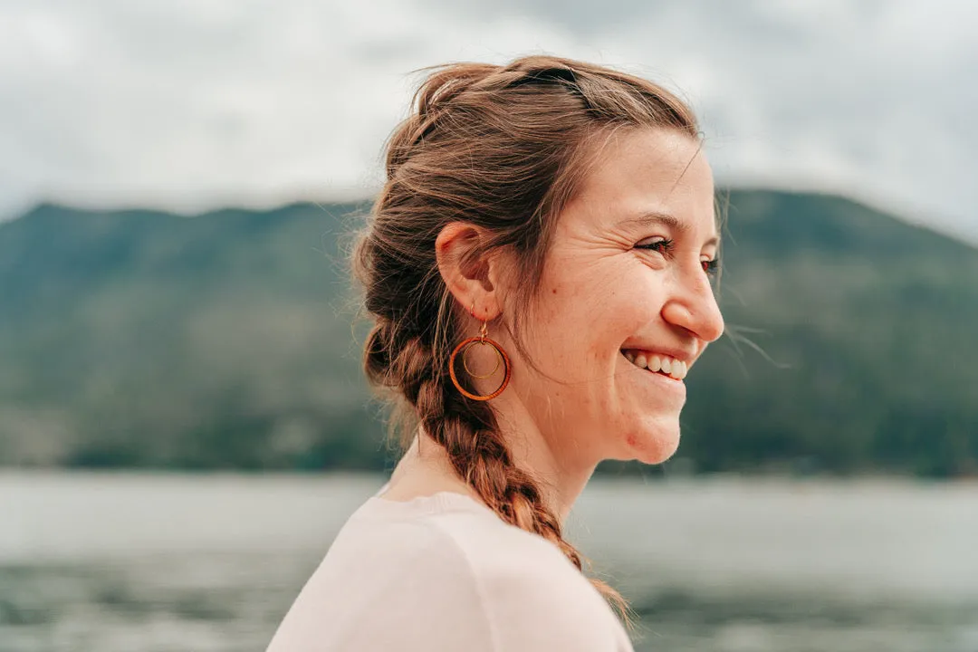 Natural Wood Earrings | HOOP BEAMS