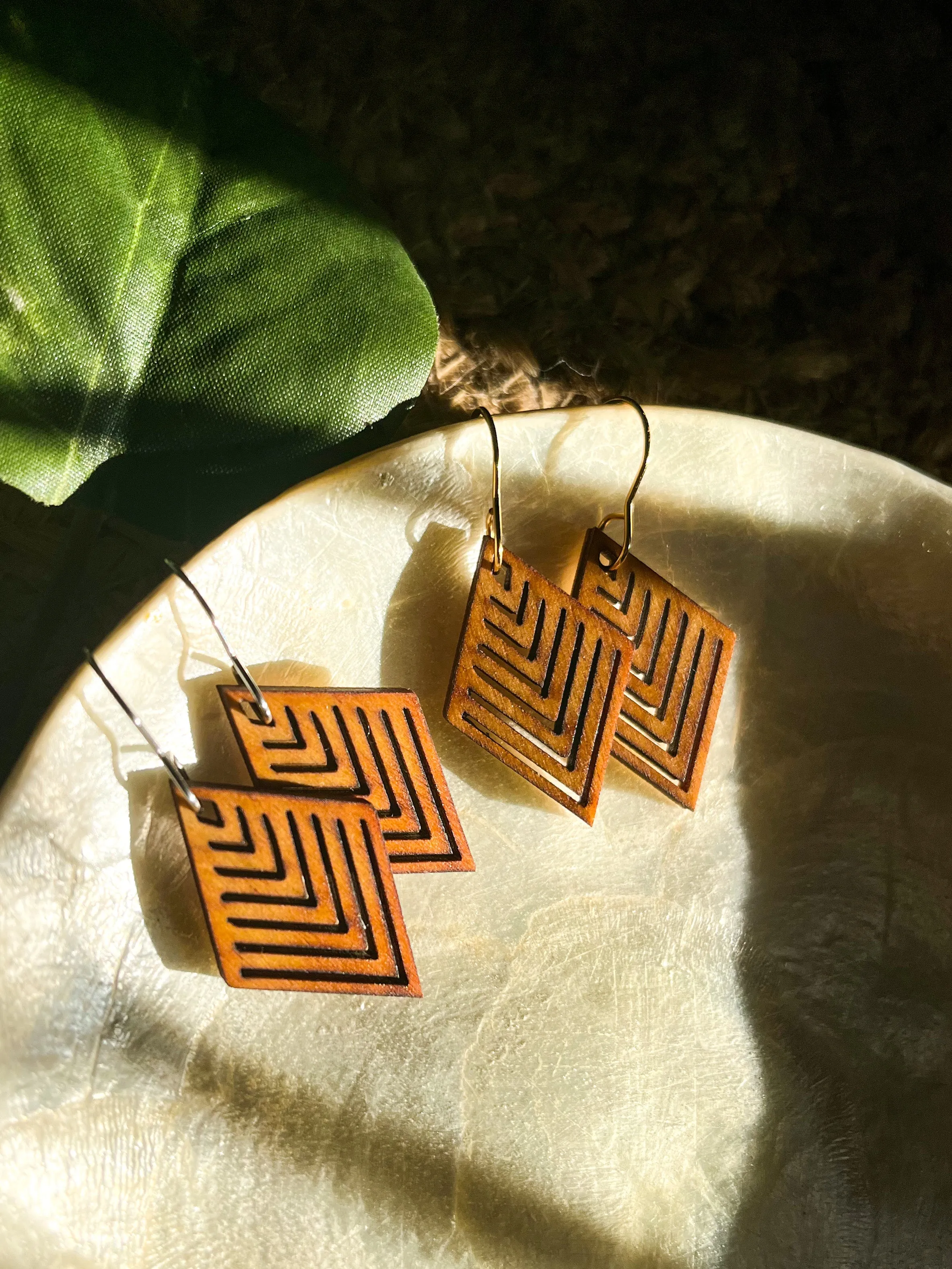 Natural Wood Earrings | INCLINE