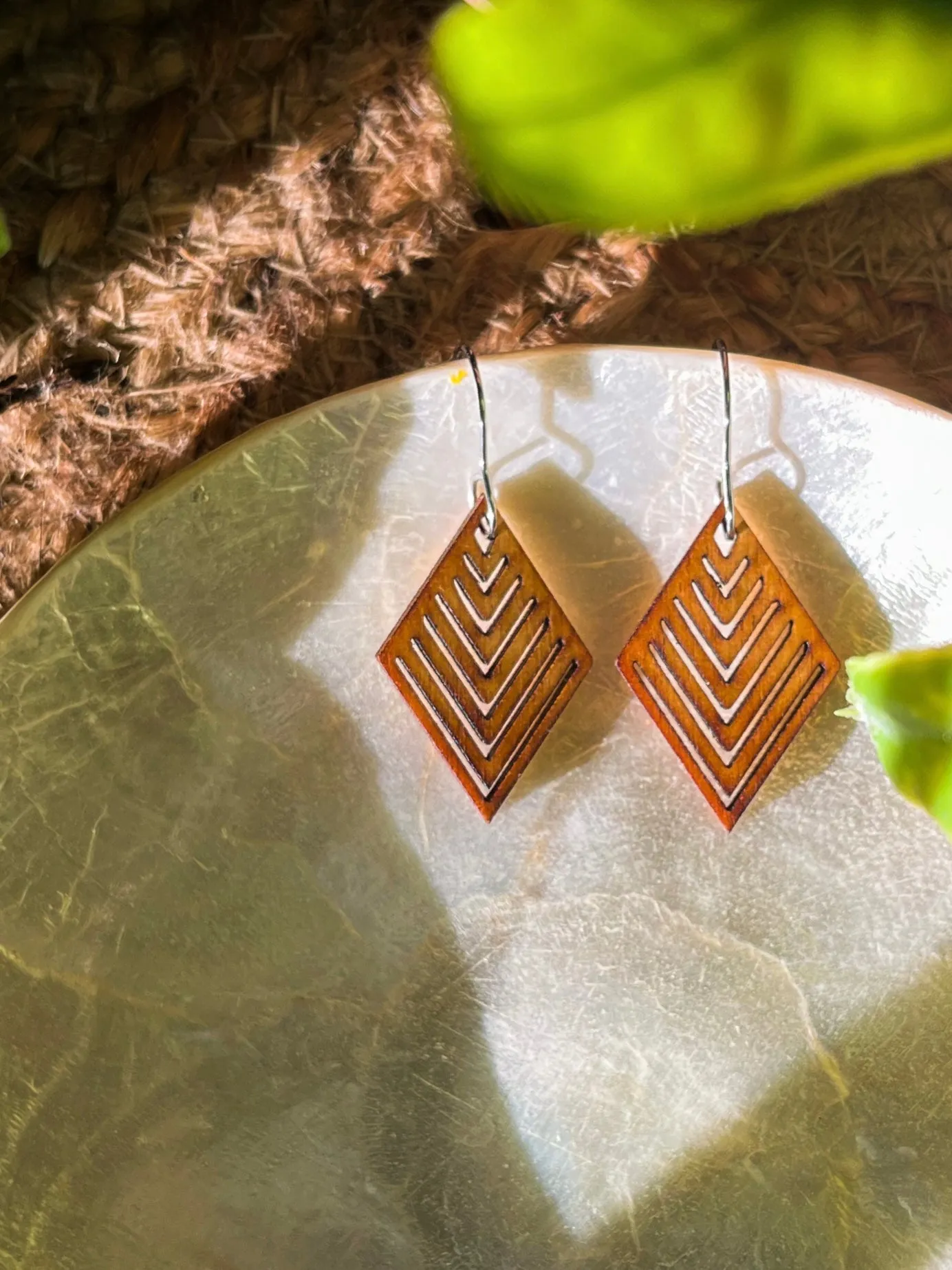 Natural Wood Earrings | INCLINE