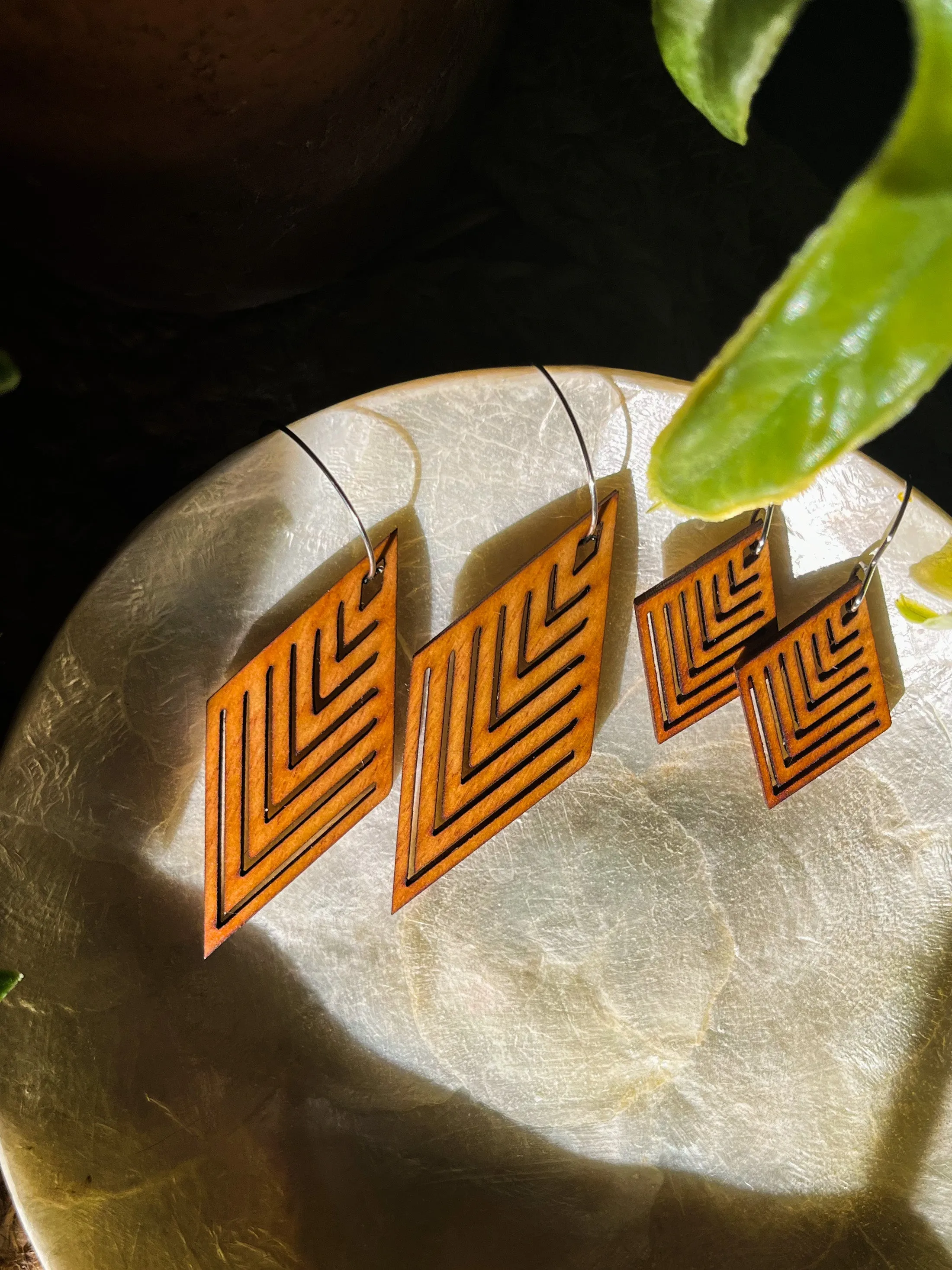 Natural Wood Earrings | INCLINE