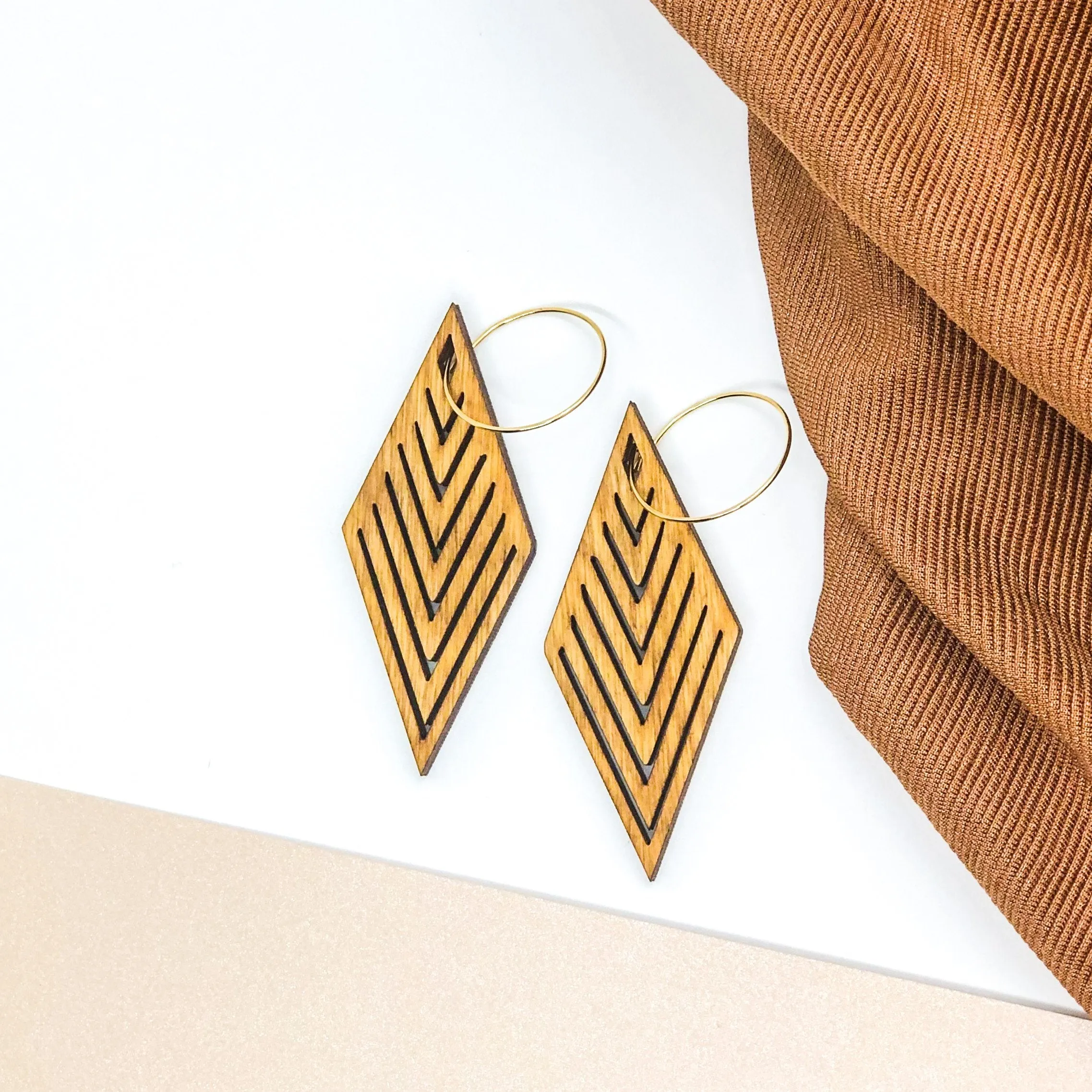 Natural Wood Earrings | INCLINE