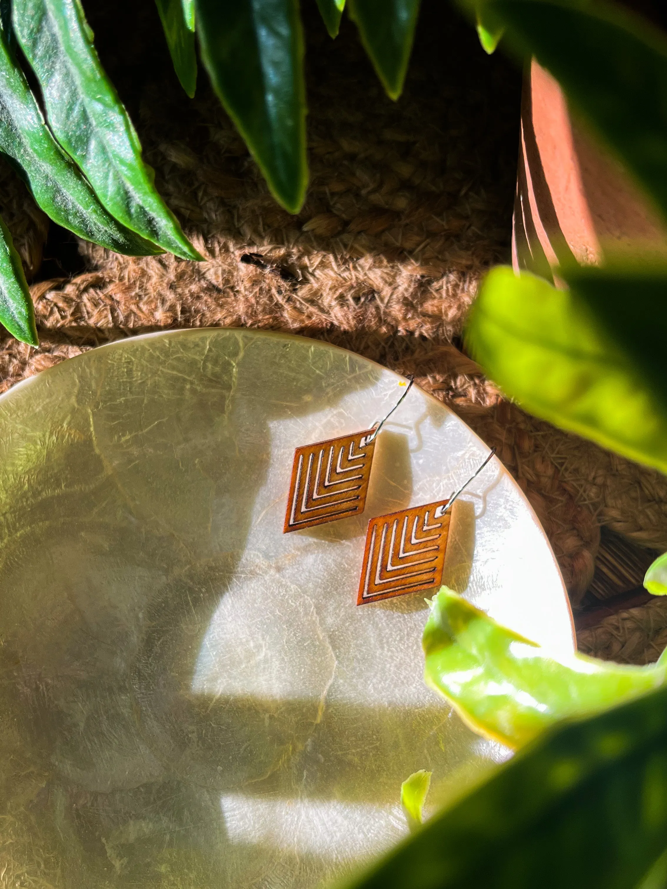 Natural Wood Earrings | INCLINE