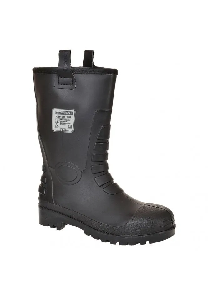 Neptune Black PVC Rigger Boot (FW75)