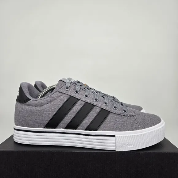 New adidas Daily 4.0 Grey Core Black Men's Shoes Size 9