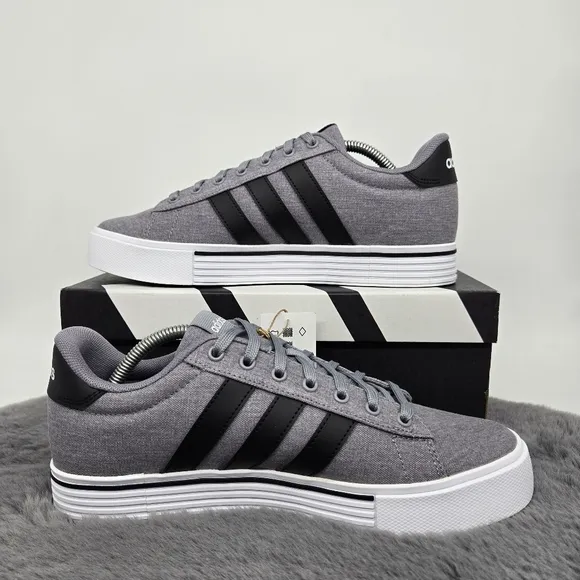 New adidas Daily 4.0 Grey Core Black Men's Shoes Size 9