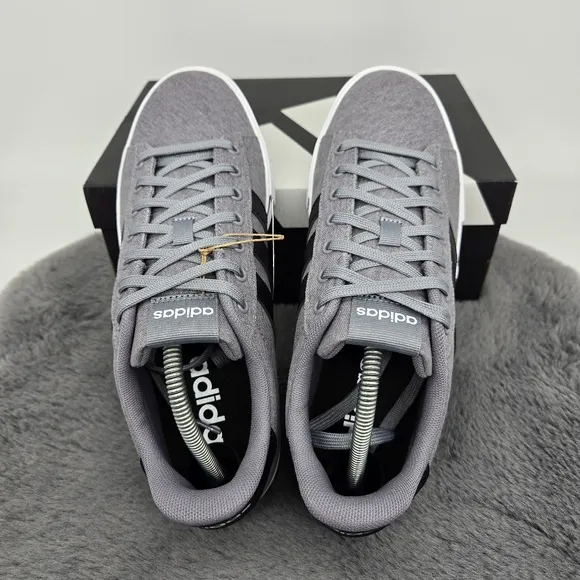 New adidas Daily 4.0 Grey Core Black Men's Shoes Size 9