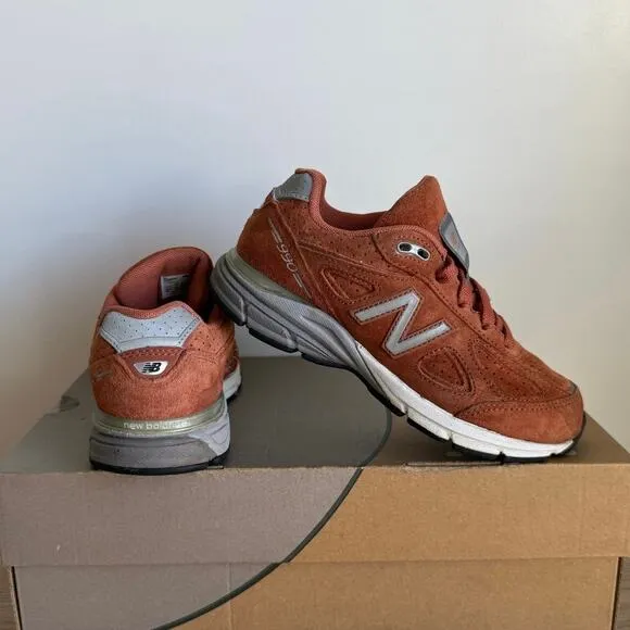 New Balance 990 V4  ‘Burnt Orange’ Kids Sneakers KJ990OOP- SZ 1 Y