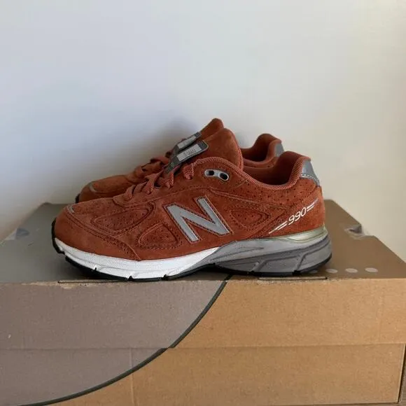 New Balance 990 V4  ‘Burnt Orange’ Kids Sneakers KJ990OOP- SZ 1 Y