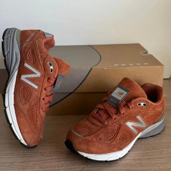 New Balance 990 V4  ‘Burnt Orange’ Kids Sneakers KJ990OOP- SZ 1 Y