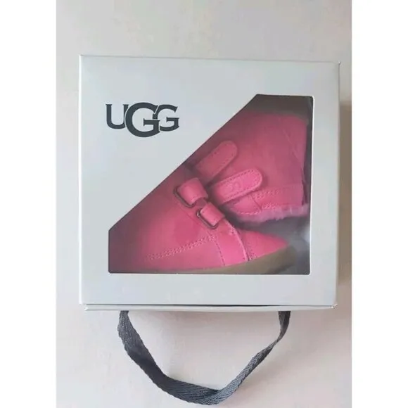 NEW UGG GIRLS RENNON II BERRY SNEAKERS GIFT BOX  SZ 04-05 US /12 -18 MO