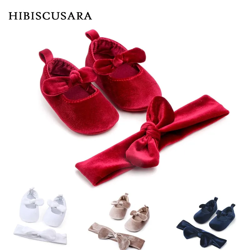 Newborn Baby and Toddlers Shoes with Headband