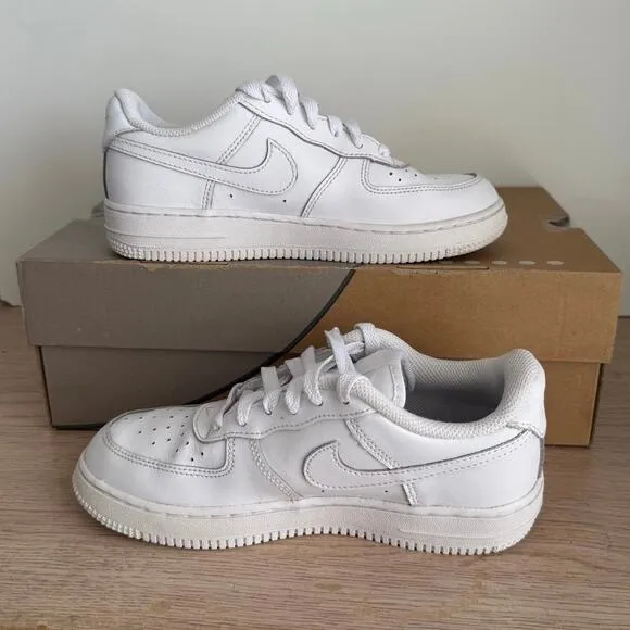 Nike Airforce 1 ‘Triple White’ Kids Sneakers- 3 Y