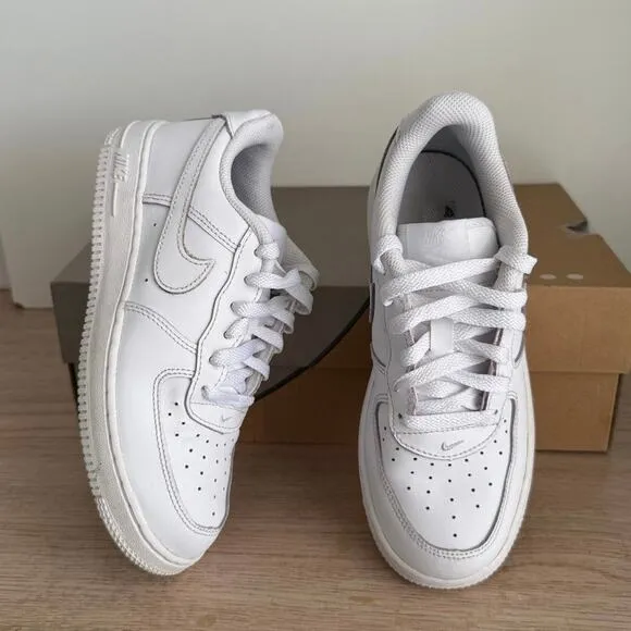 Nike Airforce 1 ‘Triple White’ Kids Sneakers- 3 Y