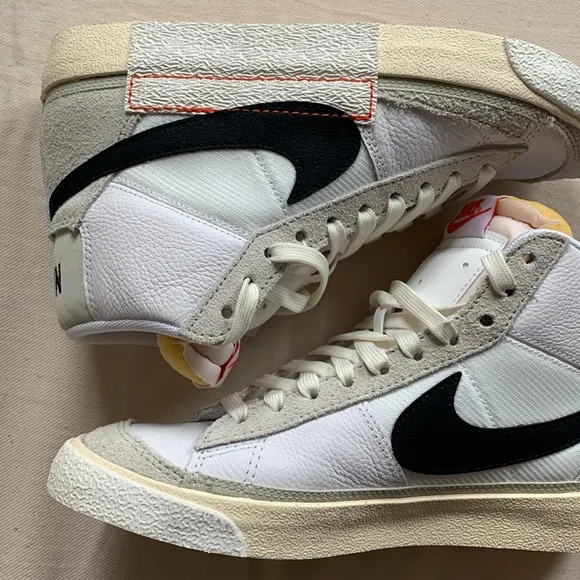 Nike Blazer White and Black High-Top Sneakers blazer