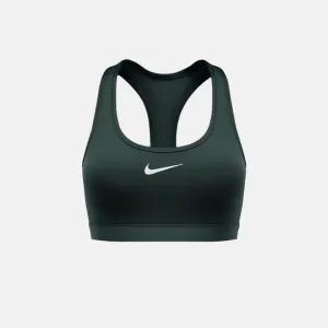 Nike Swoosh Medium-Support Padded Women's Sports Bra -Vintage Green/White