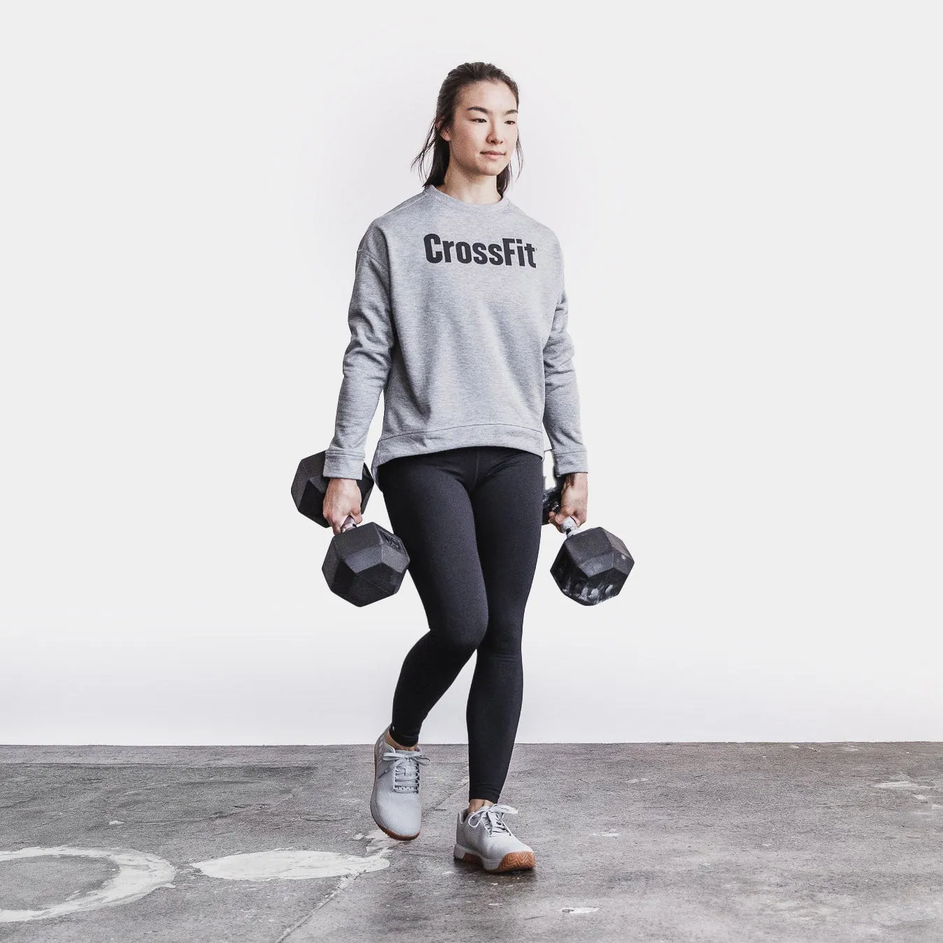 NOBULL - WOMEN'S CROSSFIT CREW SWEATSHIRT - HEATHER GREY