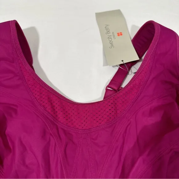 NWT $68 Sweaty‎ Betty [ 38DD ] Ultra Running Sports Bra in Phlox Pink