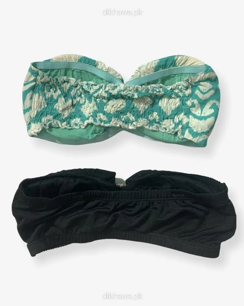 Pack off 2 - Women Tube Non Padded Bra - Strapless Sports Bra - Soft & Non Padded Bra