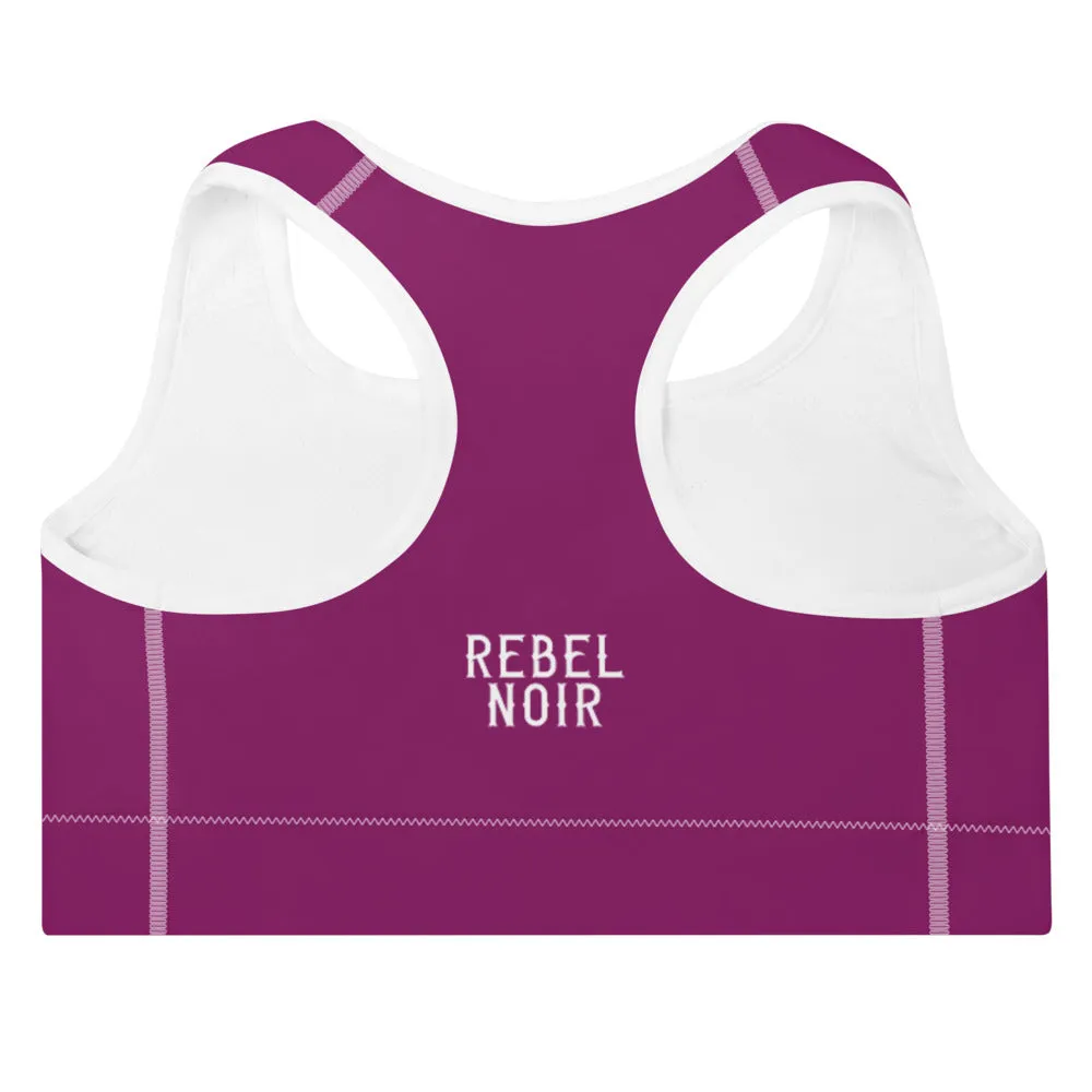 Padded Sports Bra Eggplant