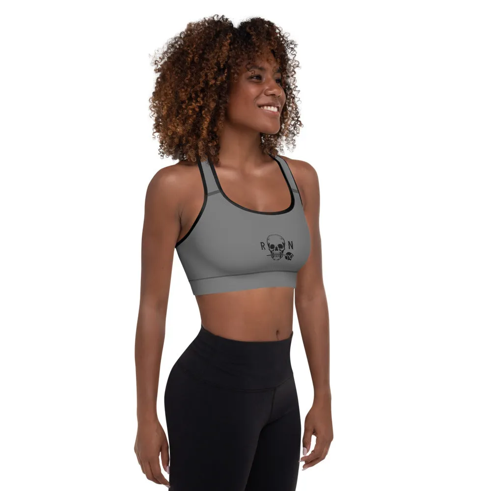 Padded Sports Bra Grey