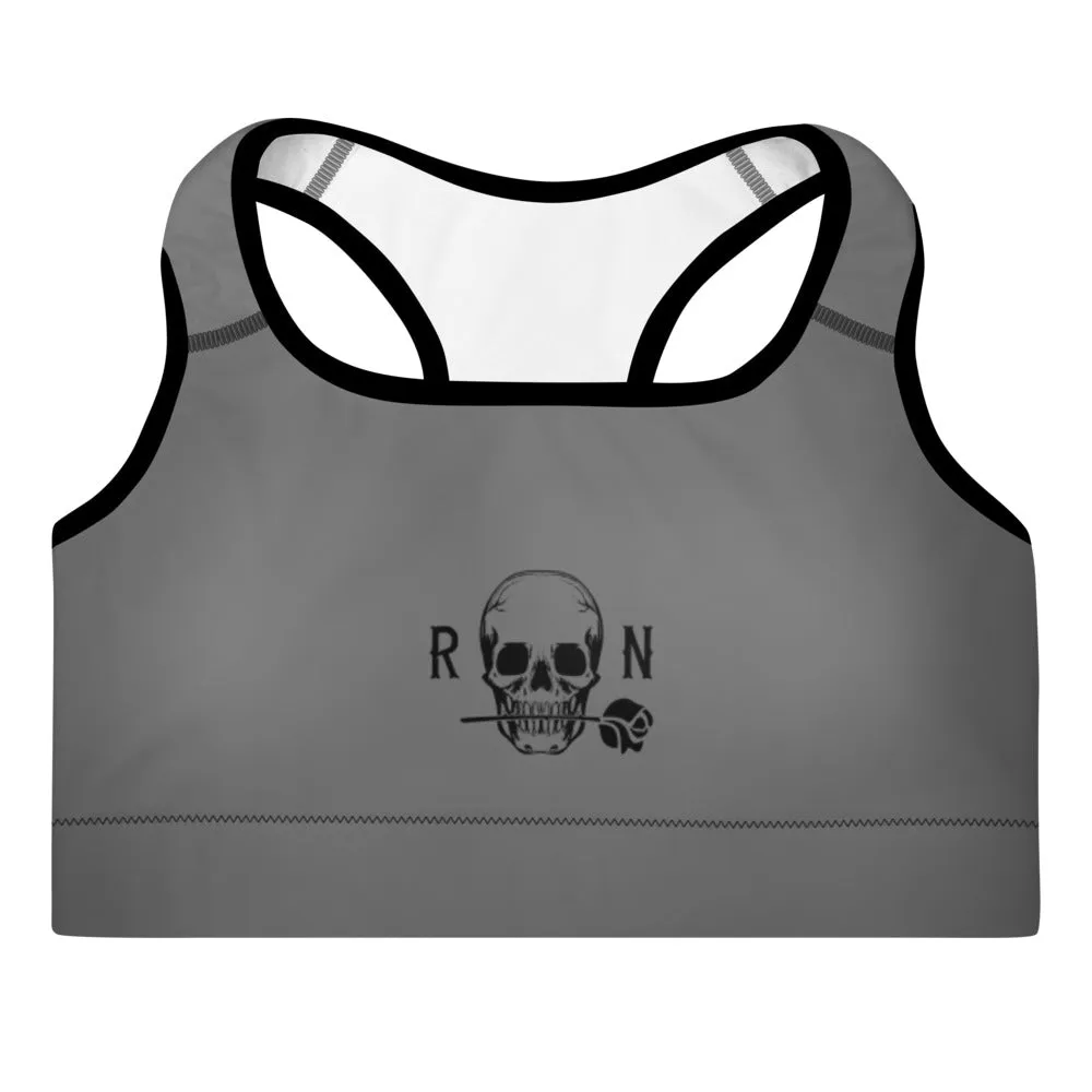 Padded Sports Bra Grey
