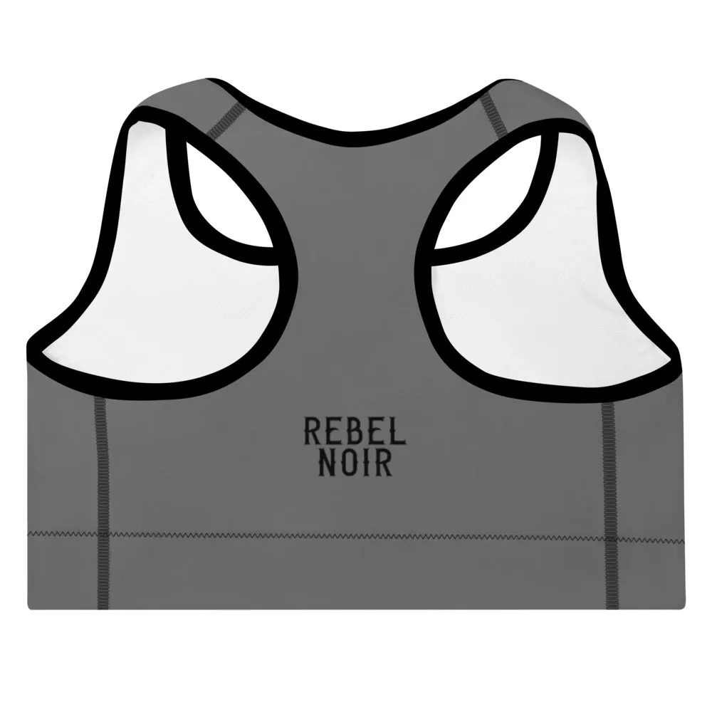 Padded Sports Bra Grey
