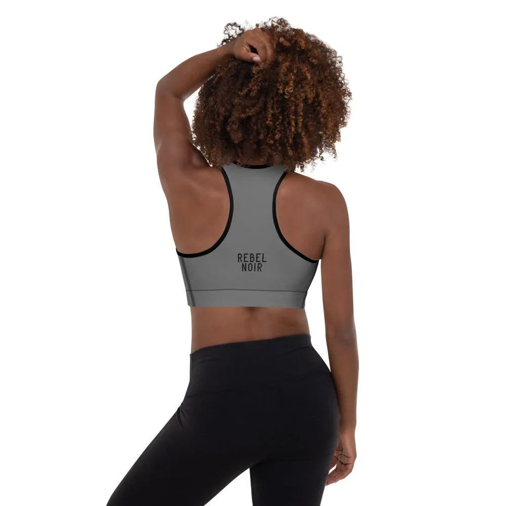 Padded Sports Bra Grey